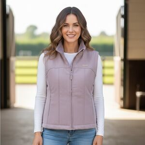 NWT Puffa Country Quilted Fleece-Lined Vest - Lilac Mauve - Size 14